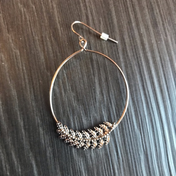 3/$12  Ricki’s Hoop Earrings with Leaf Detailing - Picture 2 of 2